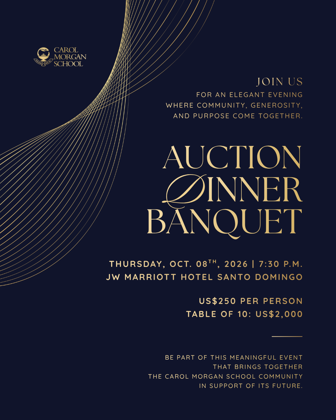 CMS Auction Dinner Banquet & Giving Day | JW Marriott Santo Domingo